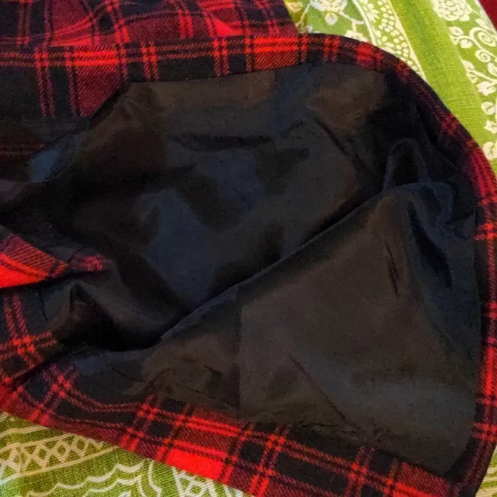 Pendleton vintage red‎ and black buffalo plaid wool skirt size 12